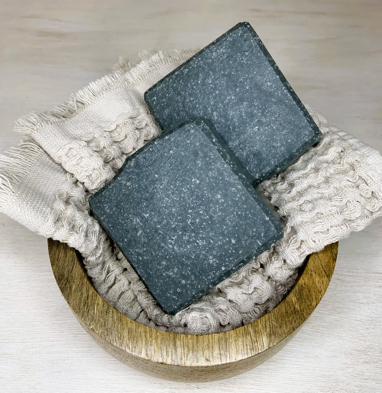 Black Panther natural soap fine pink Himalayan salt & charcoal