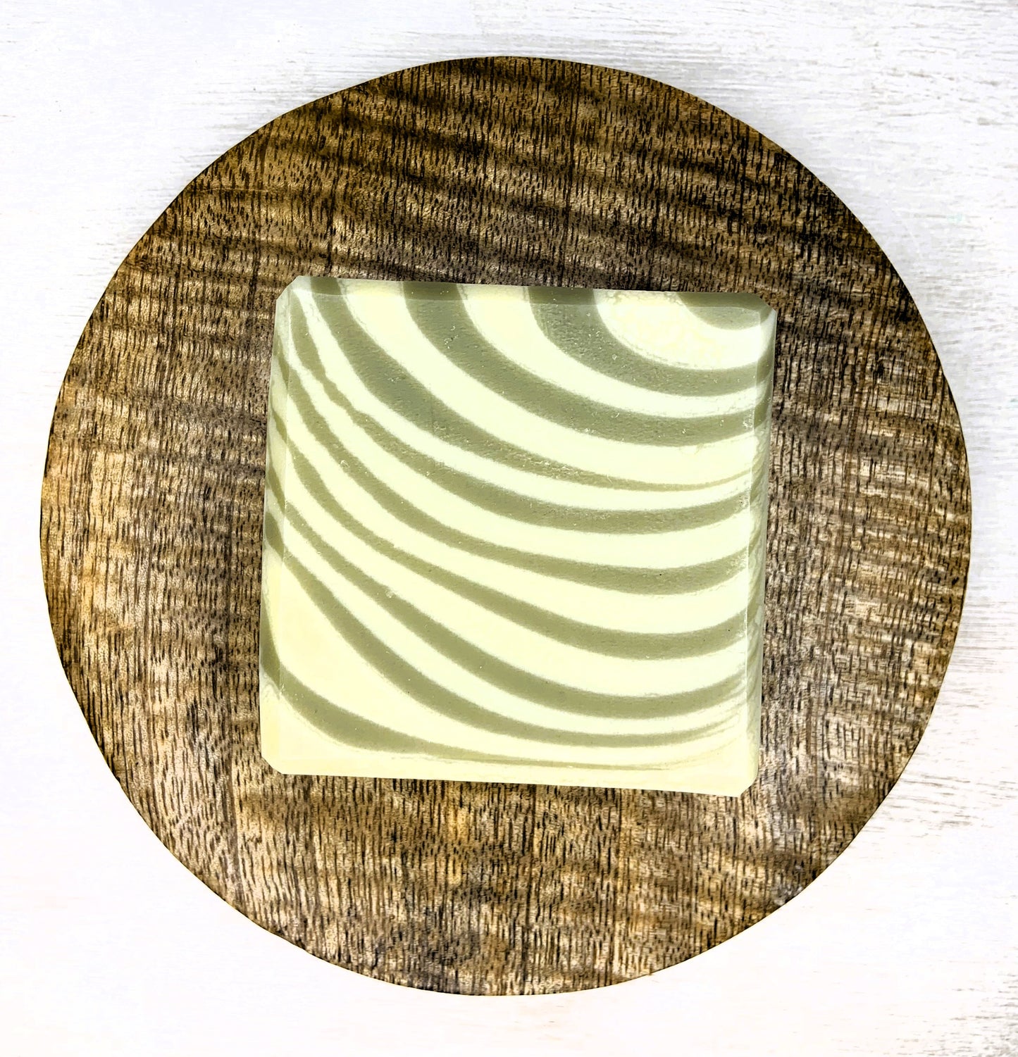 Our 'Green Zebra' natural soap, enhanced with green and white kaolin clay, harnesses the power of hemp oil