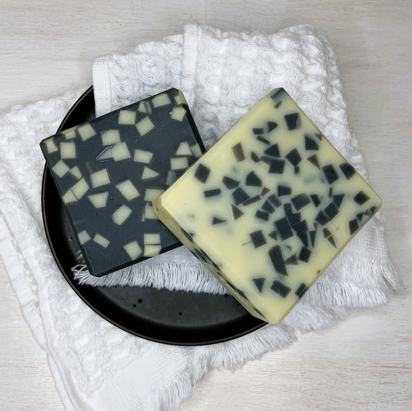 No matter black or white natural soap | 2 soap set