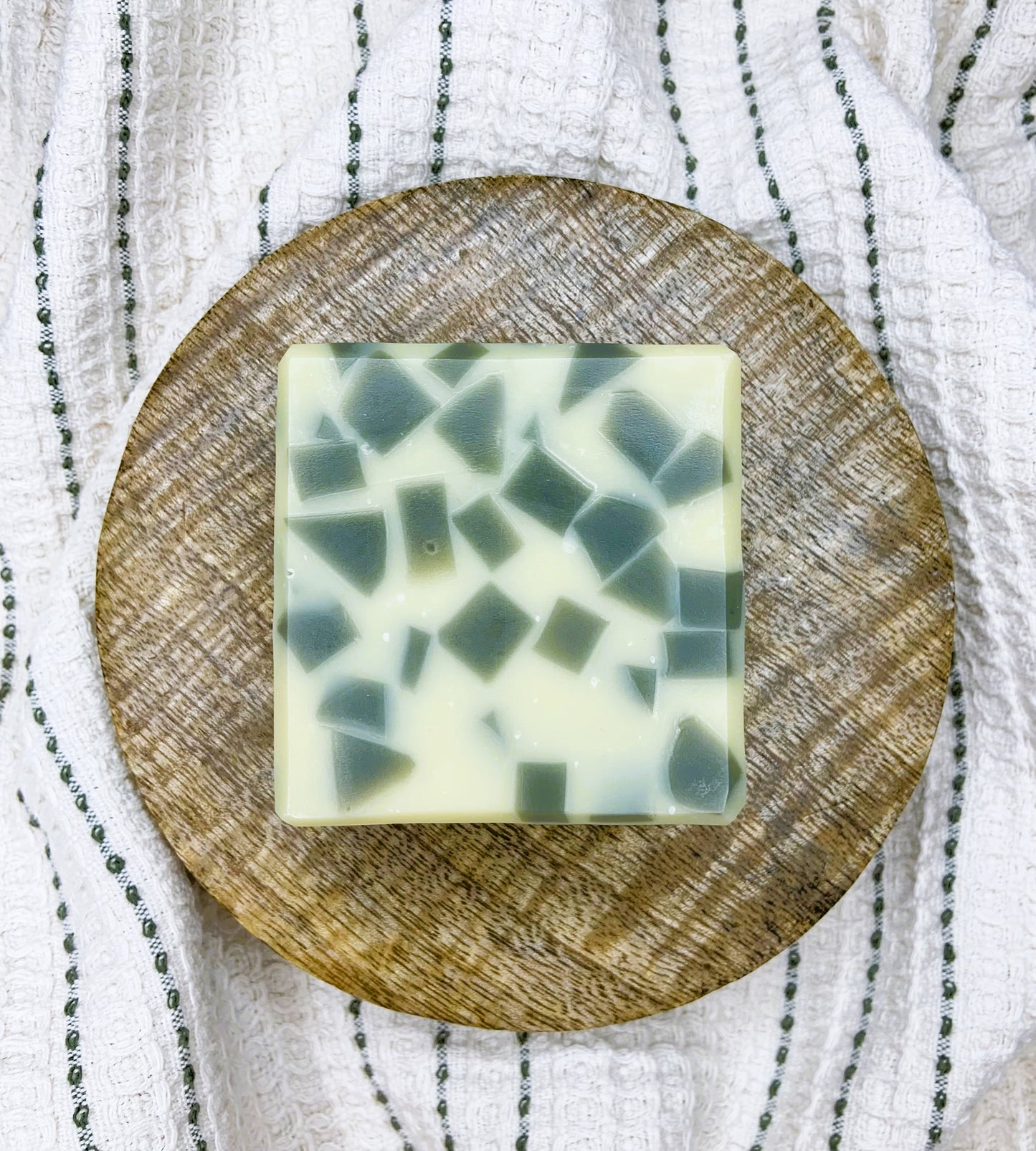 Green mosaic natural soap | rich in organic shea butter